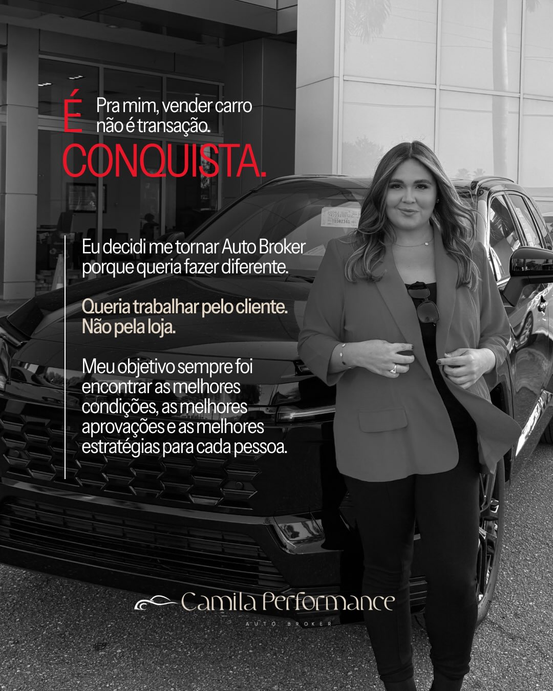 Arte em preto e branco: Pra mim, vender carro não é transação, é conquista